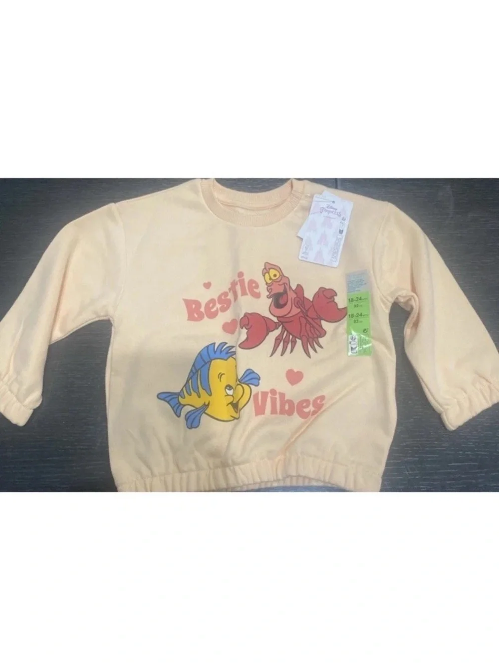 Disney Princess The Little Mermaid Primark 2 Piece Sweater Set 18-24m New